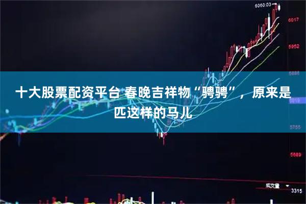 十大股票配资平台 春晚吉祥物“骋骋”，原来是匹这样的马儿
